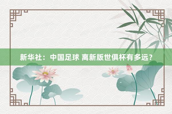 新華社:中國(guó)足球 離新版世俱杯有多遠(yuǎn)?